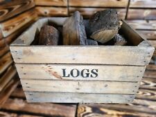 "LOGS" Wooden crate log