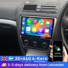 DAB+ 2+64GB Carplay Android 14 Car Radio For Skoda Octavia 2008-2013 GPS Sat Nav