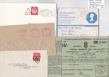 1940/79 5 x WALSALL & SUB PO POSTAL HISTORY WIRELESS LICENCE METER ADVERT REGd