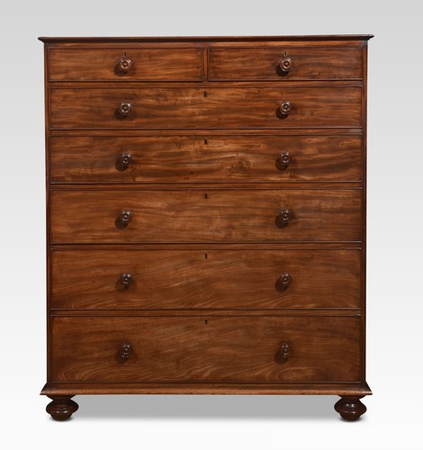 Tall victorian mahogany chest - victorian,