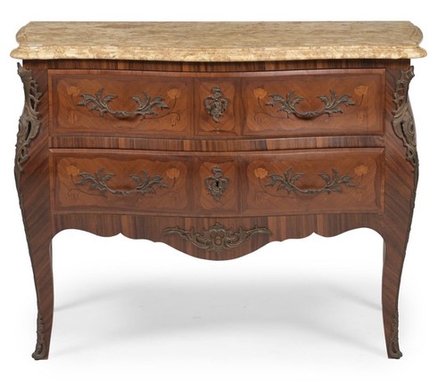 French louis marble chest - french,