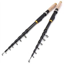 Carbon Fiber Fishing Rod Super Short Pocket Spinning Pole Telescopic Fishing Rod