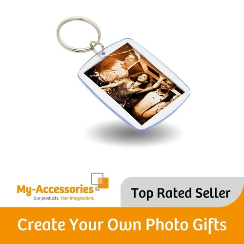 Blank acrylic photo keyring - acrylic,