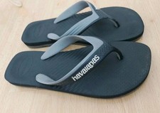 Men's Havaianas Dual Flip Flops Black & Grey EU Size 41-42