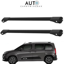Roof Rack Cross Bars for Citroen Berlingo 2018-2023 Aluminium Black 2Pcs