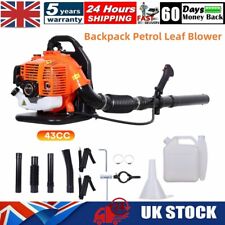 Garden Yard Backpack Petrol Leaf Blower Powerful 43cc 2-Stroke Air Cooled Engine