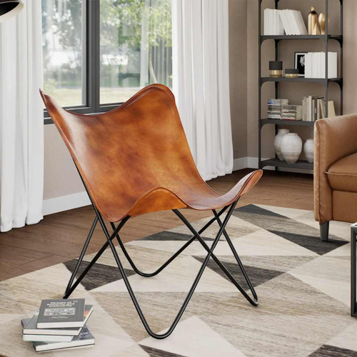 Butterfly chair vintage brown - butterfly,