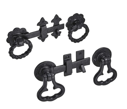 Ring gate latches black - latches,