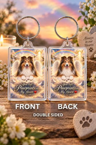 Shetland sheepdog keyring pet - shetland,