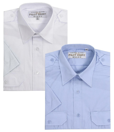 Pilot shirt short - short, sleeve