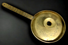 Large Brass Antique Arts and Crafts Chamber Stick Newlyn School Style 37 cm Long