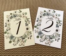 TABLE NUMBERS dusty blue
