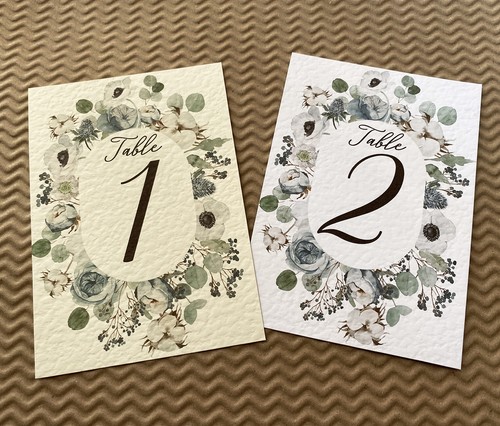 Table numbers dusty blue - numbers,