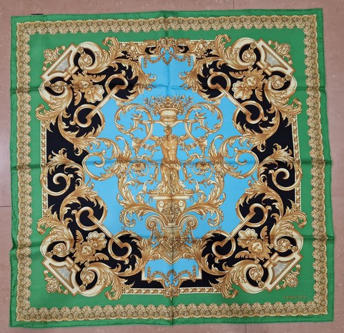 Versace green barocco print - versace,