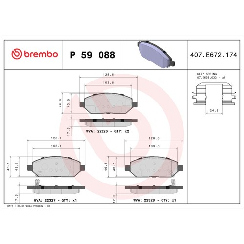 Brembo 088 brake pads set - brembo,