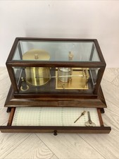 Antique Oak Cased Clockwork Drum Barograph Short & Mason @paf#AA