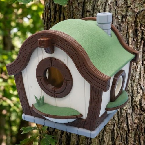 Hobbit house birdhouse - hobbit, w/
