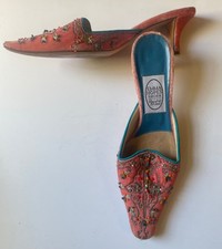 Emma Hope Beaded Velvet Mules