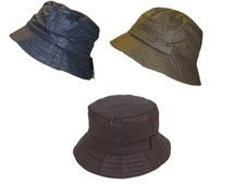 WAX BUSH BUCKET RAIN HAT WAXED