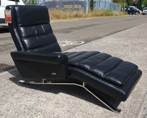 Black leather chrome - black, &