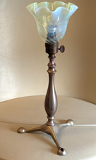 VASELINE GLASS ON BRASS TABLE