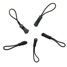 Black Zip Slider Hanger Replacement Zipper Pull Cord Fastener Puller Sportswear
