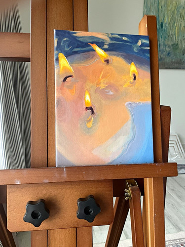 Candlelight oil painting - candlelight,