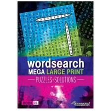 Mega Large Print Modern Word Search Book.