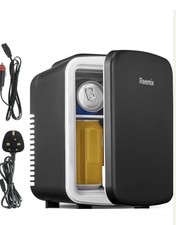 Reemix Mini Fridge 4 Litre, 6 Can Portable AC+DC Power Cooler & Warmer, Portable
