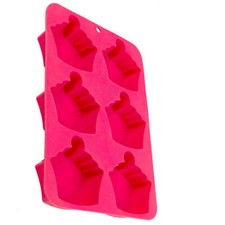 6 Hole Pink Silicone Muffin Cupcake Yorkshire Pudding Baking Mould Tray Jumbo
