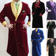 Velvet Quilted Robe for Men