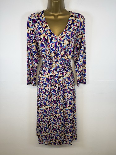 David nieper dress blue beige - david,