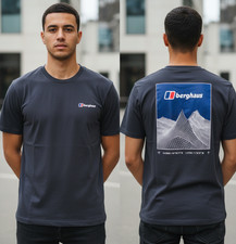 Berghaus Pinnacle Mens Mountain Point Crew Neck Dark Grey T Shirt Smart Casual