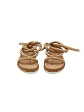 Studio Amelia Tan Tubular Strappy Sandals - Size UK6