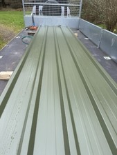 Olive Green Plastisol Box Profile Roofing Sheets 0.6 / 1metre Lap Coverage