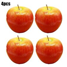 4 Red Large Artificial Apples