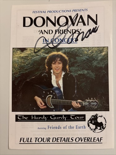 Donovan hand signed flyer - a5,