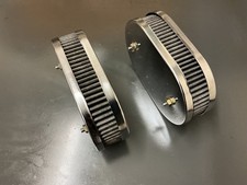 WEBER 40 DCOE CARBURETTOR CHROME AIR FILTERS x 2
