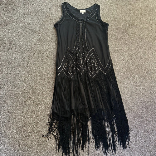 New sequin black dress - new, 12