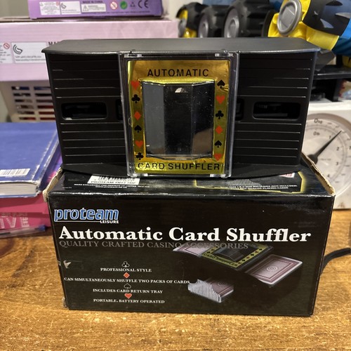 Automatic card shuffler to - card, up