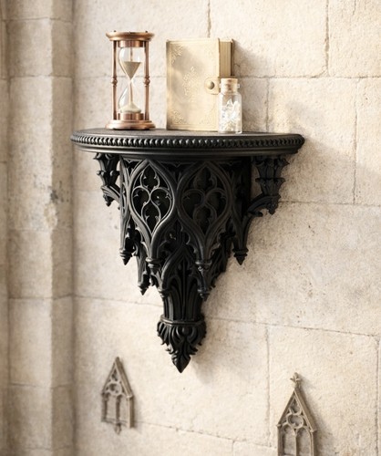 Gothic wall shelf black - wall, –