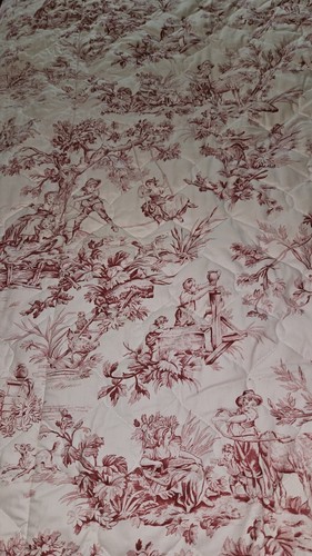 Red french toile cut - french,