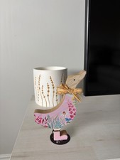 Floral Wooden Duck Spring Pink