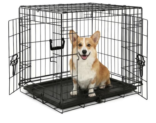 Door metal dog crate with - 2,