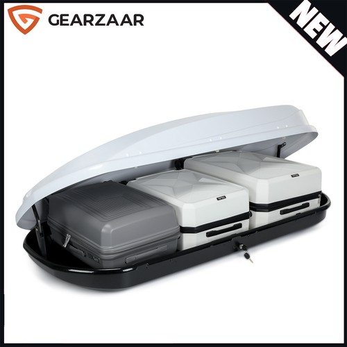 400l roof box - gloss, white