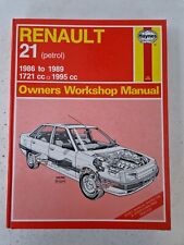 Renault 21 Haynes Manual 1986 - 1989 Petrol Models TL TS RS GTS RX TXE GTX Turbo