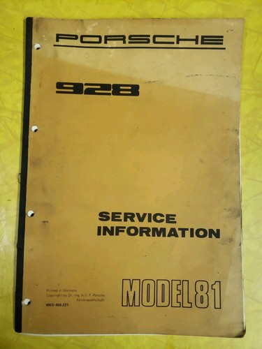 Porsche 928 service info - service,