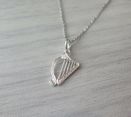 Sterling silver irish harp - irish,