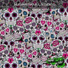 ROLLED - SUGAR SKULLS Hydrographics Film Hydro Dipping Graphic Dip Transfer UK