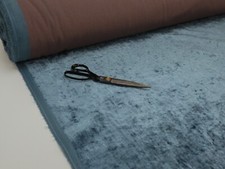 LAURA ASHLEY KINGSLEY VELVET CYAN (Teal Blue colour) Velvet Upholstery Fabric